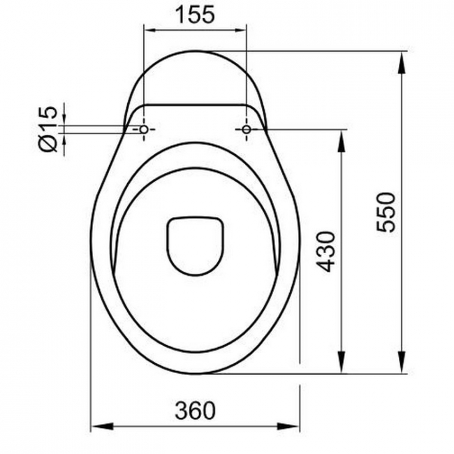 ALFÖLDI Bázis WC mély alsó CleanFlush fehér 7094 R1 01 rajz