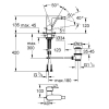 Grohe Plus automata bidé csaptelep króm GR-33241003 rajz