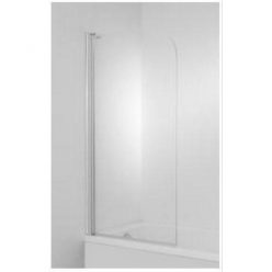   Jika Cubito Pure kádparaván perla GLASS balos 140x75 cm ezüst profil átlátszó üveg (2574250026681)