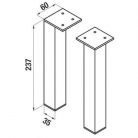 Jika Cube beépíthető mosdóhoz láb króm (4944021760001)