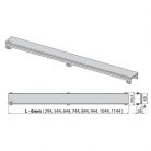 Alcaplast GL1202 GLASS zuhanyfolyókarács zöld üveg 650 mm (GL1202-650)